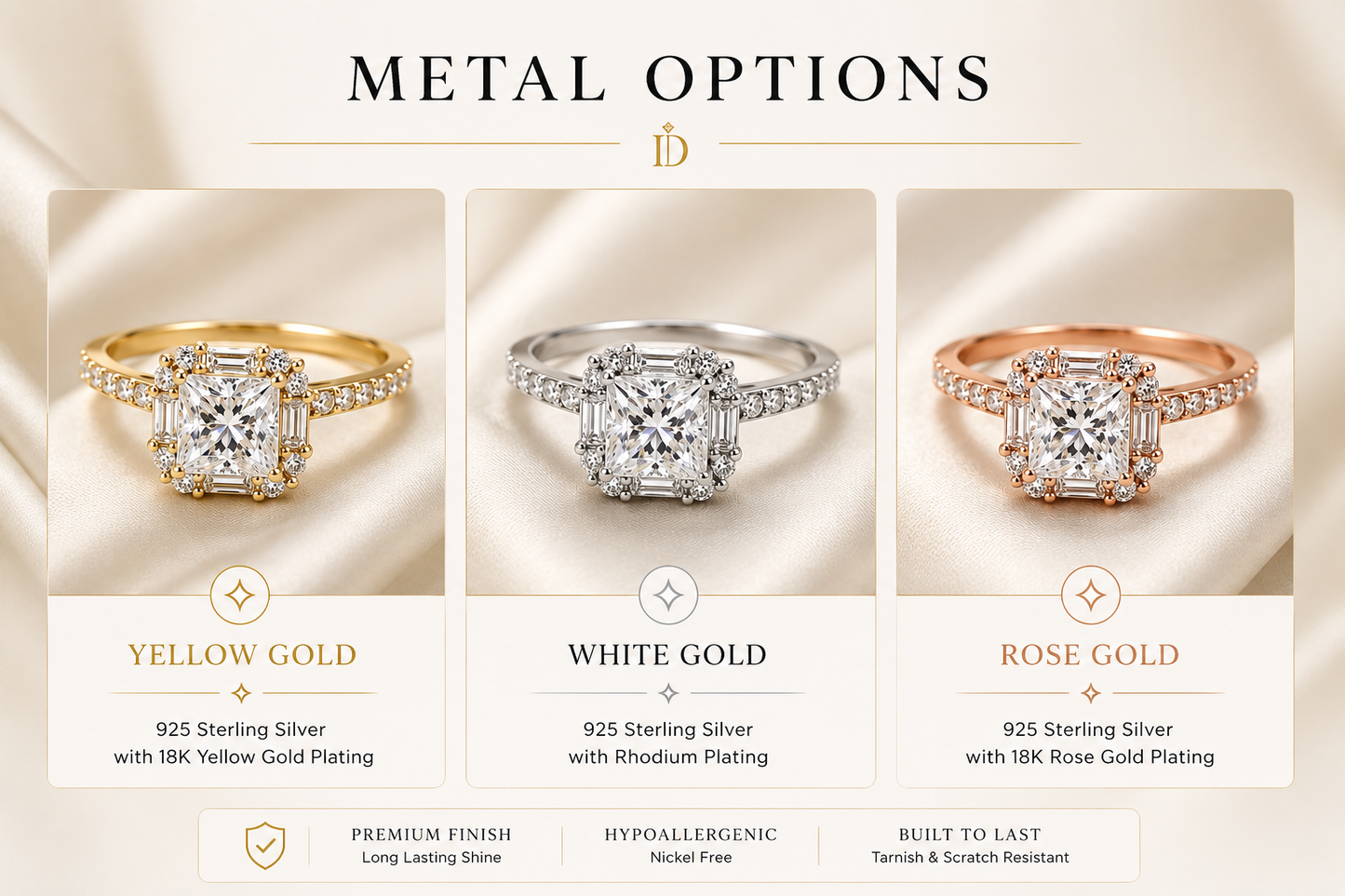 Princess Cut Moissanite Ring