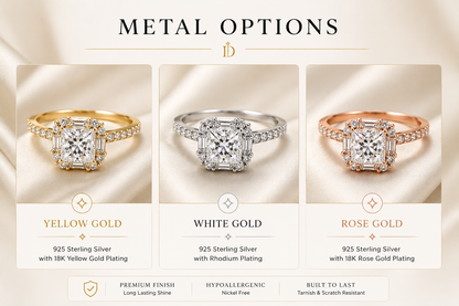 Princess Cut Moissanite Ring