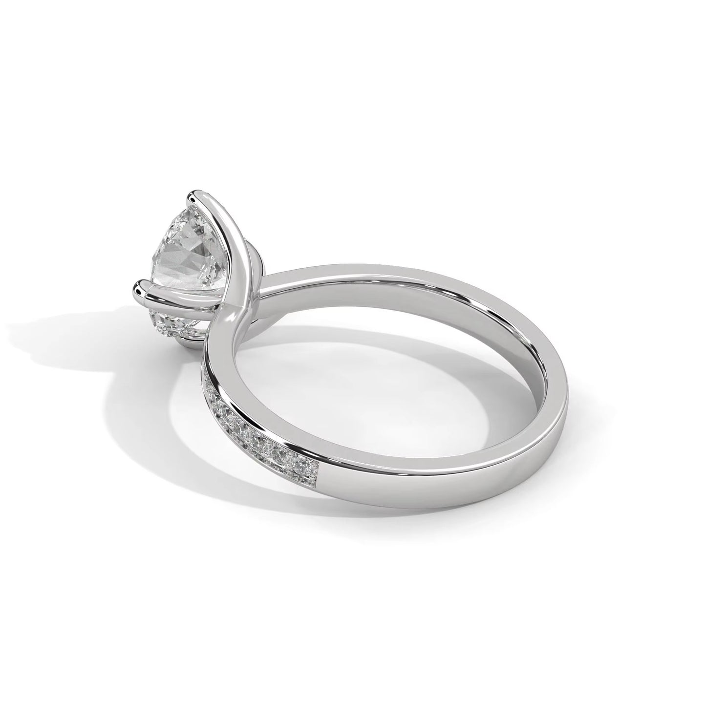 2.25 Carat Oval Cut Lab-Grown Diamond Engagement Ring | IGI Certified E-VS1 | Channel Set | 14K Gold