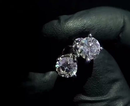 Natural Diamond Stud Earrings | D–F Color • VVS Clarity