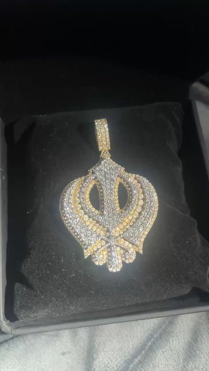 Iced VVS Diamond Khanda Pendant