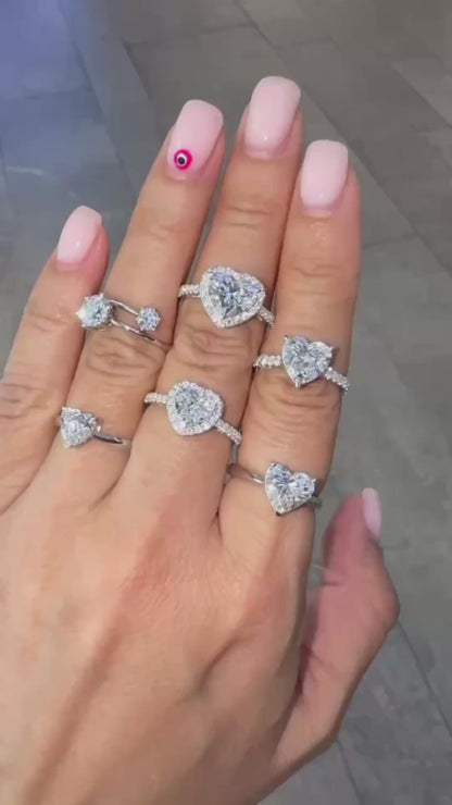 Classic Heart Cut Moissanite Ring